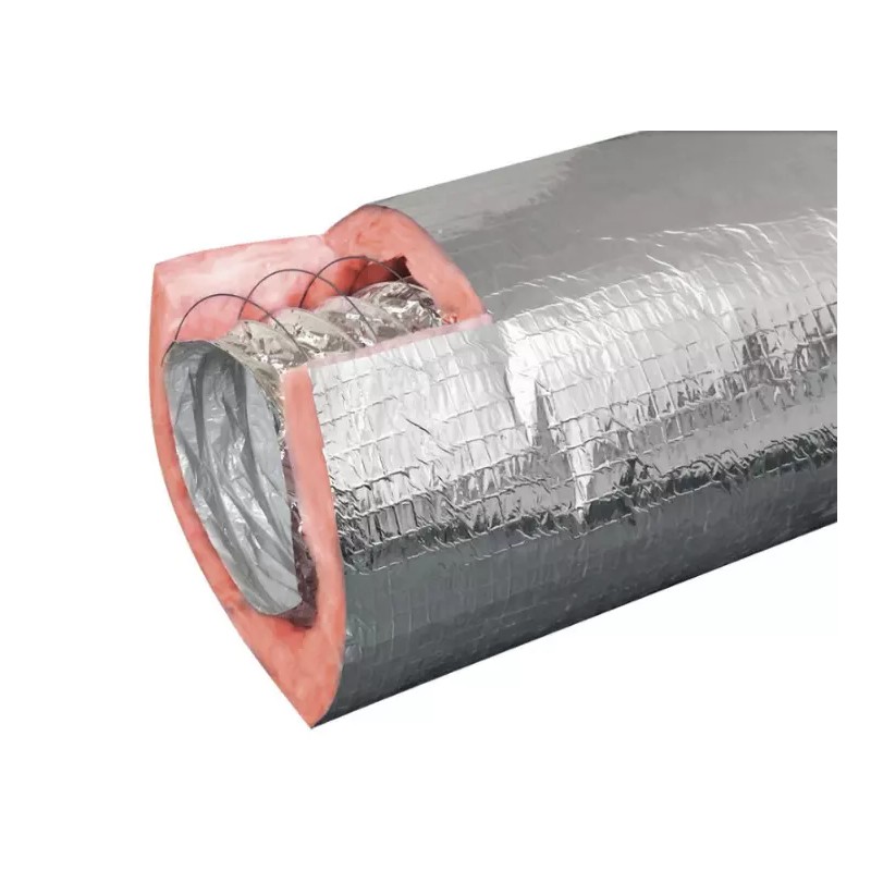Thermaflex 6-in x 25-Ft Insulated Flexible Round Flex Duct Tube