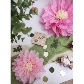 iwlorys Birthday Decorations Girls Boys Set Floral Theme Party Birthday Decoration Set Spring Summer Decoration Happy Birthday Garland, Letter Banner Paper Flower Hanging Swirl Garland (Pink)