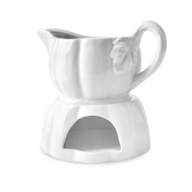 Gravy Boat with Warmer – 17 Oz Dripless Gravy Bowl with Handle & Spout – Microwave, Freezer & Dishwasher Safe Sauce Server for Thanksgiving, Christmas, Holiday Meals, and Everyday Use