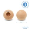 Wood Dowel Caps 1-1/4 inch Diameter with 1/2 inch Hole,
