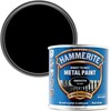 Hammerite Paint Direct to Rust Exterior Gloss Black Metal Paint, Smooth Finish. Corrosion Resistant Black Gloss Paint and Rust Remover, 8 Year Protection - 250ml Tin 1.25 SqM Coverage