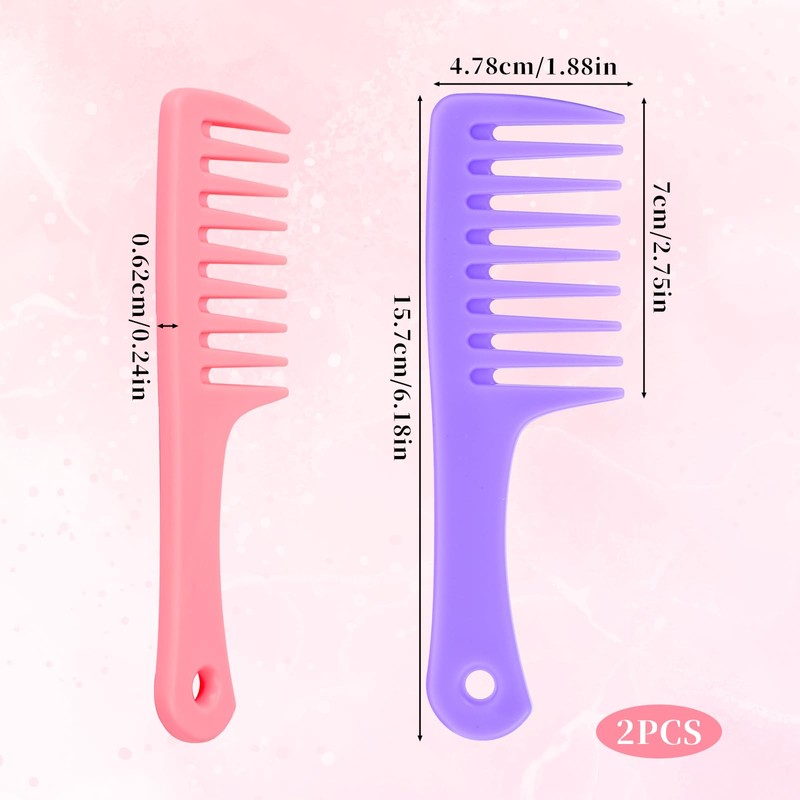 2 Pcs Mini Comb Travel Comb Small Wide Tooth Comb