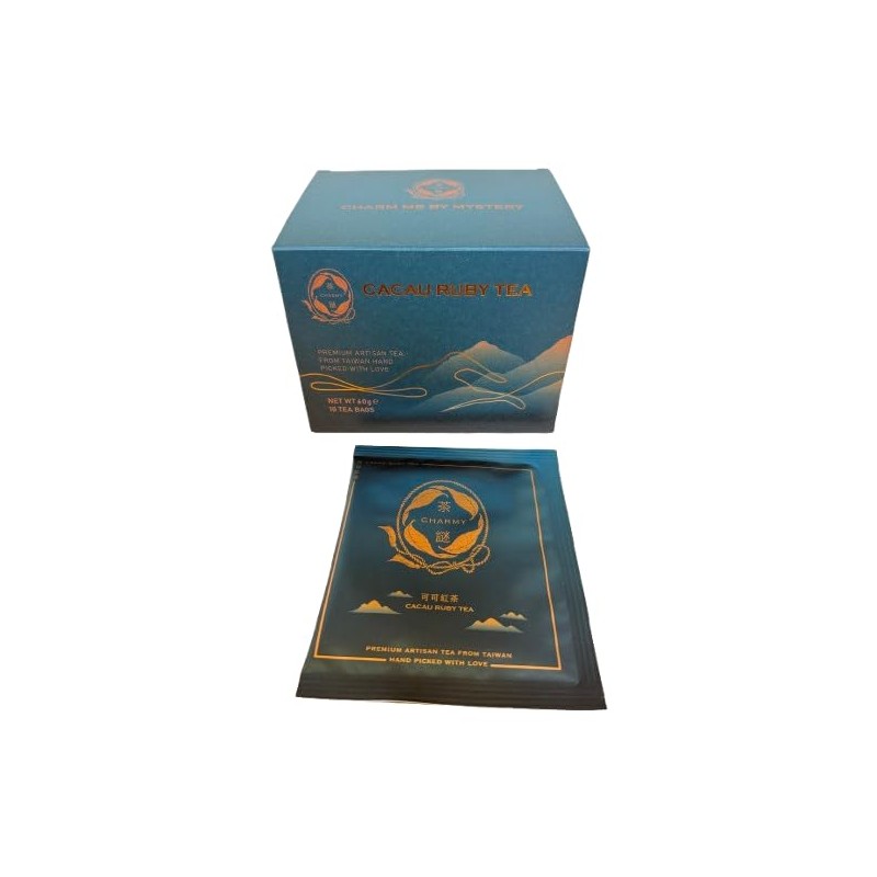 CHARMY Cacau Ruby Tea | 10 Teabags | Unique Cocoa