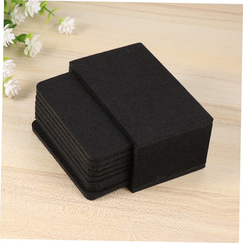 ABOOFAN 8pcs Black Water Absorption Felt Coasters Thickened Nonwoven Insulation