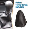 TEAMWILL PU Leather Gear Stick Shift Gaiter Boot Black Cover