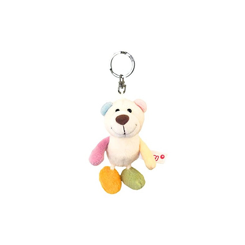 NICI Rainbow Bear Key Ring, 3.9 inches (10 cm)