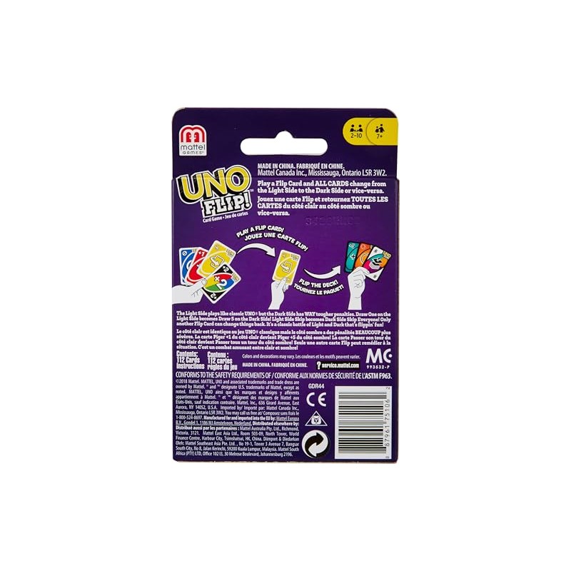 Mattel Games , UNO Juegos De Mesa Flip Nuevo Cartas