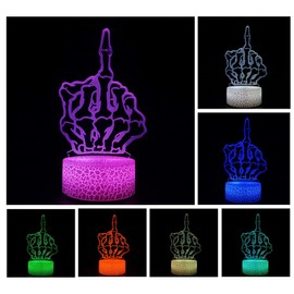 DNTESR 3D Optical Illusion Night Lights Visual Creative LED Desk Lamp Remote Control and Touch Control 7 or 16 Colors Change USB Powered for Home Decorations or Holiday Kids's Gifts