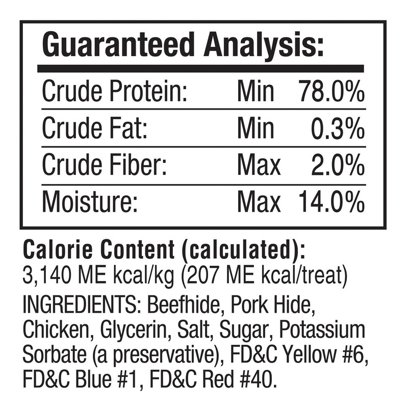 Good ’N’ Fun Triple Flavor Chews, Rawhide Treats For Dogs,