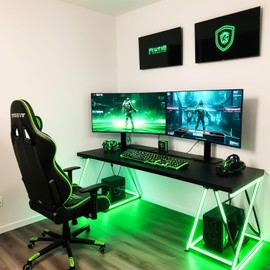 iNextStation Green LED Lights 12V LED Light Strip 16.4ft/5m Flexible LED Strip Lights Cuttable 300 LEDs 5050 Tape Lights for Bedroom, Kitchen, Cabinet, Mirror (Power Adapter not Included)