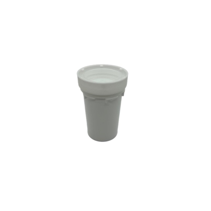 White Plastic Vials with Child-Resistant Caps, 20 Dram - 3