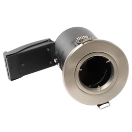 Luceco Fixed Fire Rated GU10 Downlight, Brushed Steel Alloy Steel