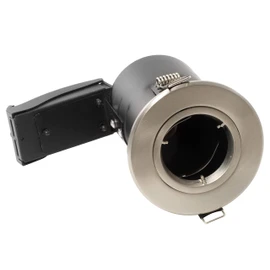Luceco Fixed Fire Rated GU10 Downlight, Brushed Steel Alloy Steel
