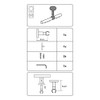 GARDINIA Kira Series Ceiling Support for Curtain Pole with Metal