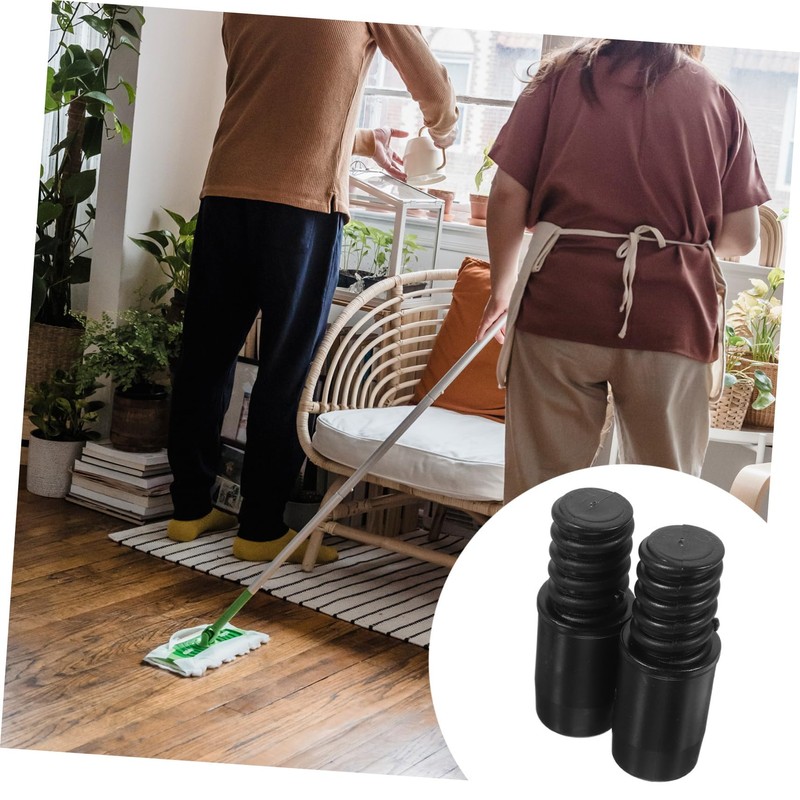 Healeved Household Sweeper Extension Pole Attachments Broom Handle Threaded End