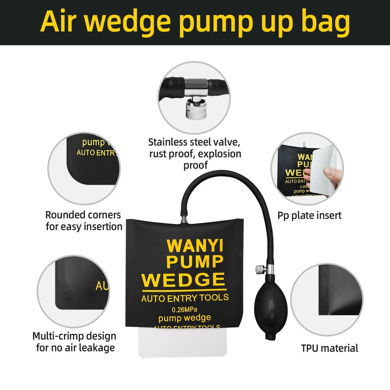 WANYIG Air Wedge, Strength TPU Product, 6-Piece Set, Air Jack,