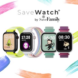 SaveFamily SaveWatch Plus 4G Smartwatch for Kids. Call, Video, Face ID, Adjustable Bands, UltraSlim, Wallpapers, Music, Bluetooth, App Store (neg)