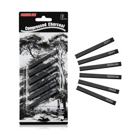 ieron 6 Square Graphite Sticks Square Compressed Charcoal Sticks Drawing Pens Set for DIY Drawing Crafts Sketching Shading Beginners and Artists