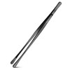 Kitchen Tweezers, Round Tip Tweezer Tongs For Cooking, Black Stainless
