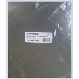Ranger Inkssentials Foil Cardstock Silver 8.5-inch x 11-inch, (Pack of 20)