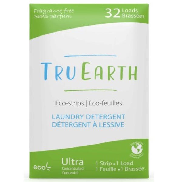 Tru Earth Eco-strips Laundry Detergent Fragrance Free 32 Loads