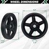 CheeMuii 10 Inch Lawn Mower Wheels 2 Pack 10" Push