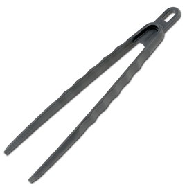 Fackelmann Steak Tweezers for Fine Gripping and Turning - Tweezers for Kitchen and Grill - Long Kitchen Tweezers for Meat and Steak, Black