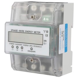 Medidor de Potencia Eléctrico Digital de Consumo Energía de 220 / 380V 5-80A El Medidor Trifásico de 4P KWh con LCD Digital se Usa Ampliamente en Los Sistemas de Medición de Potencia.