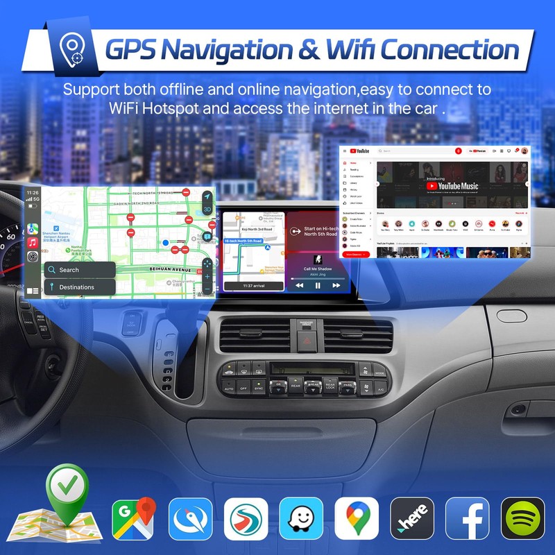 Android Radio for Honda Odyssey 2005-2010 Stereo Wireless Carplay &