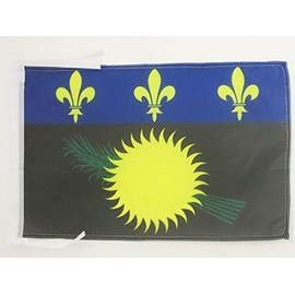 AZ FLAG Guadeloupe Flag 18'' x 12'' Cords - French Region of Guadeloupe Small Flags 30 x 45cm - Banner 18x12 in