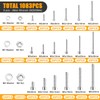 Cylinder Screws with Hexagon Socket, 1080 Pieces Screws Nuts and