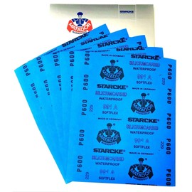 Matador Waterproof Sandpaper Abrasive Wet or Dry Sandpapers 50 Sheets 600 Grit 9" x 11" Silicon Carbide Made in Germany