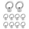 QWORK Lifting Eye Nut, 10 Pack, 1/4" UNC Marine Grade