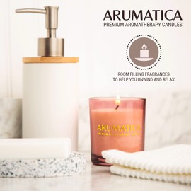 ARUMATICA Premium Aromatherapy Candles | Scented Candle Gift Set for Women | Bath Candles for Tub Relaxation | Aromatherapy Gifts for Women | Stress Relief - Self Care Gifts for Women (4 Pk, 20 oz)
