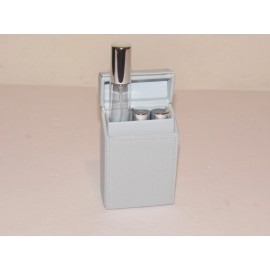 Saks Fifth Avenue 3 Fragrance Atomizer Blue NEW Perfume Travel Case Refillable