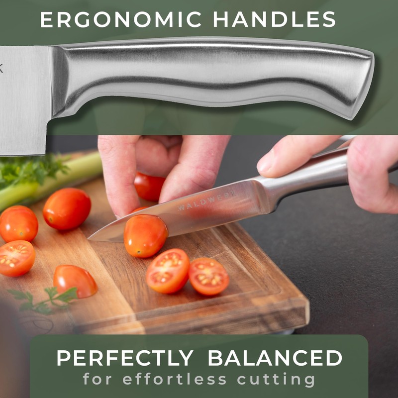 WALDWERK Knife Set - 11pcs Kitchen Knife Set with Block