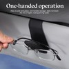 zipelo 2PCS Magnetic Leather Sun Visor Sunglasses Holders, Brown