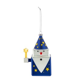Alessi Cubomago GJ02 10 Vintage Mago Hand-Blown Handpainted Christmas Decoration, Multi-Colour, Taglia Unica