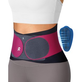 Fitomo Faja Lumbar Hombre Mujer con Almohadilla de 3D y 6 Férulas, Tejido de Ultra Fino de 0,5mm, Una Sola Pieza sin Consturas, Faja Lumbar Hombre... 
