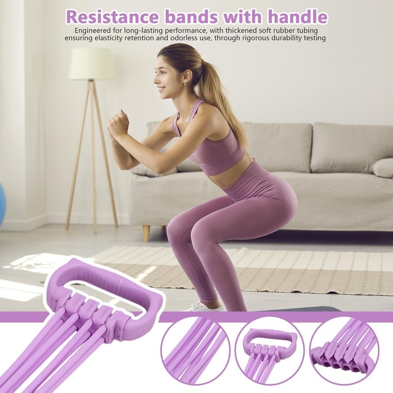 Workout Bands - Back Training Bands with Handle | Non-Slip