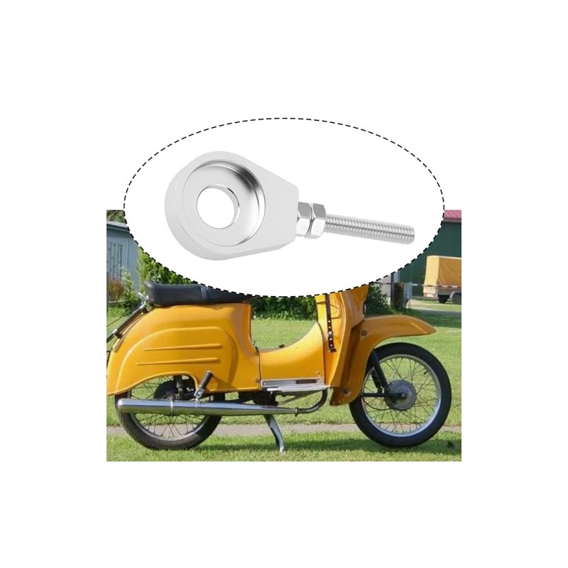 Pack of 2 Silver Motorcycle Chain Tensioners Compatible with Simson