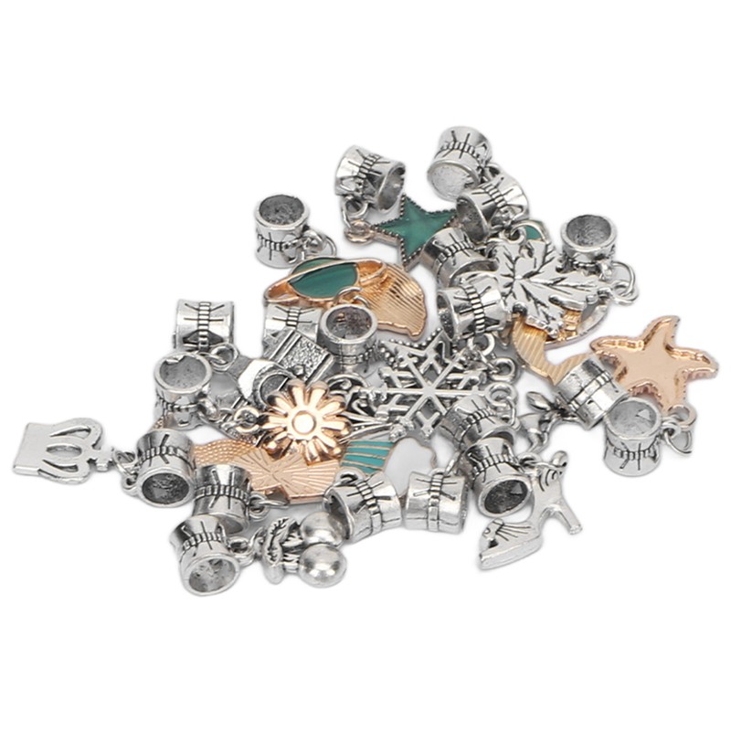 Charm Bracelet Making Kit Basic Bracelets Colored Beads Pendants Jewelry