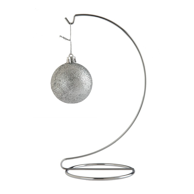 Creative Hobbies® 10 Inch Chrome Ornament Display Stands - Elegant