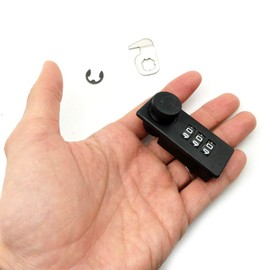 Lizipai Mini 3 Digit Combination Lock, Black, Portable, Compact