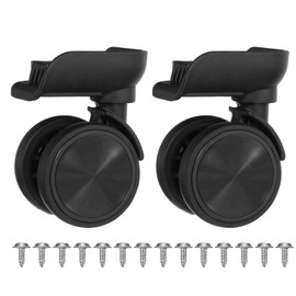 PATIKIL Luggage Wheels Replacement, 1 Pair Suitcase Wheels Caster Repair for Left & Right Swivel Wheel, Black (3x3.2x3.2x3x2.5/1.2x1.3x1.3x1.2x0.98 inch)