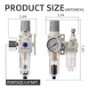 LNCHKA Air Pressure Regulator with Pressure Gauge(0-150PSI),Water Separator for Air