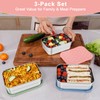 Caperci 25oz Large Stainless Steel Food Containers, 3-Pack Bento Lunch