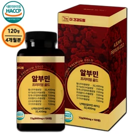 The Health Dream Albumin Premium Gold 600mg x 120 tablets, 4-month supply, with honey extract, milk thistle, and other ingredients to restore power. / 더건강드림 알부민 프리미엄 골드 600mg x120정 4개월분 벌나무추출물 헛개밀크씨슬 등 파워 회복
