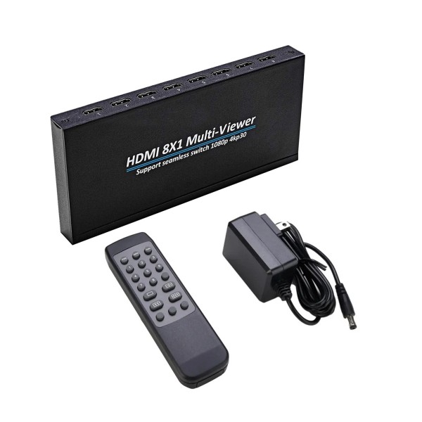 Universal 1080P 4K HDMI 8X1 Multi-Viewer 8 IN 1 Out