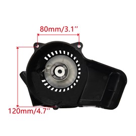 WOOSTAR Recoil Pull Starter Replacement for SYX Moto Off-Road 2 Stroke 47cc 49cc Pocket Bike Mini Quad Pit Bike Scooter ATV Black